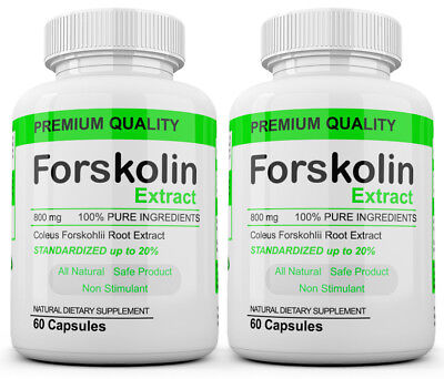 2 white jars of forskolin 800 mg