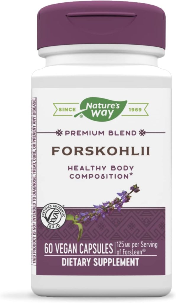 Nature's Way Forskohlii Standardized to Forskolin, Supports Healthy Body Composition*, 60 Vegan Capsules